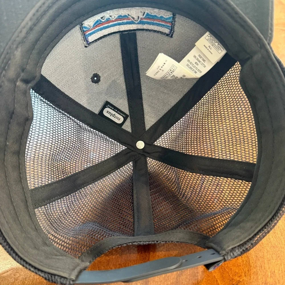 Patagonia Logo Forge Gray Trucker Hat 100%‎ Organic Cotton Unisex Gorpcore EUC